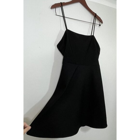 URBAN OUTFITTERS Black Tie-Back Flare‎ Summer Dress Size Large - Picture 2 of 10